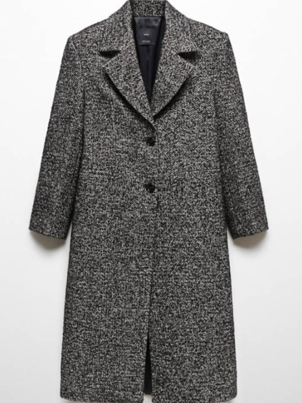 Mango Long Wool Blend Coat XS